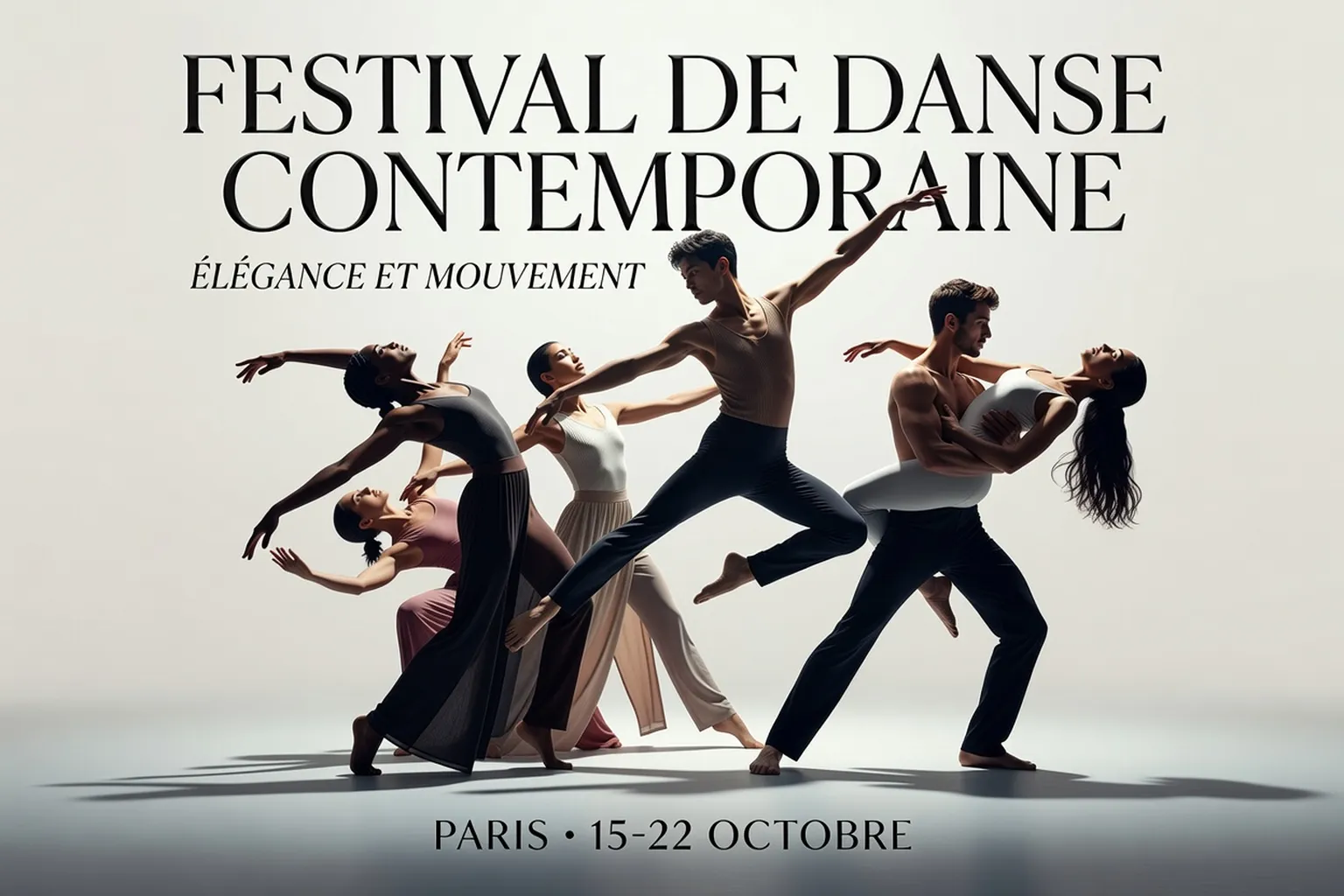 Affiche de festival de danse française contemporaine