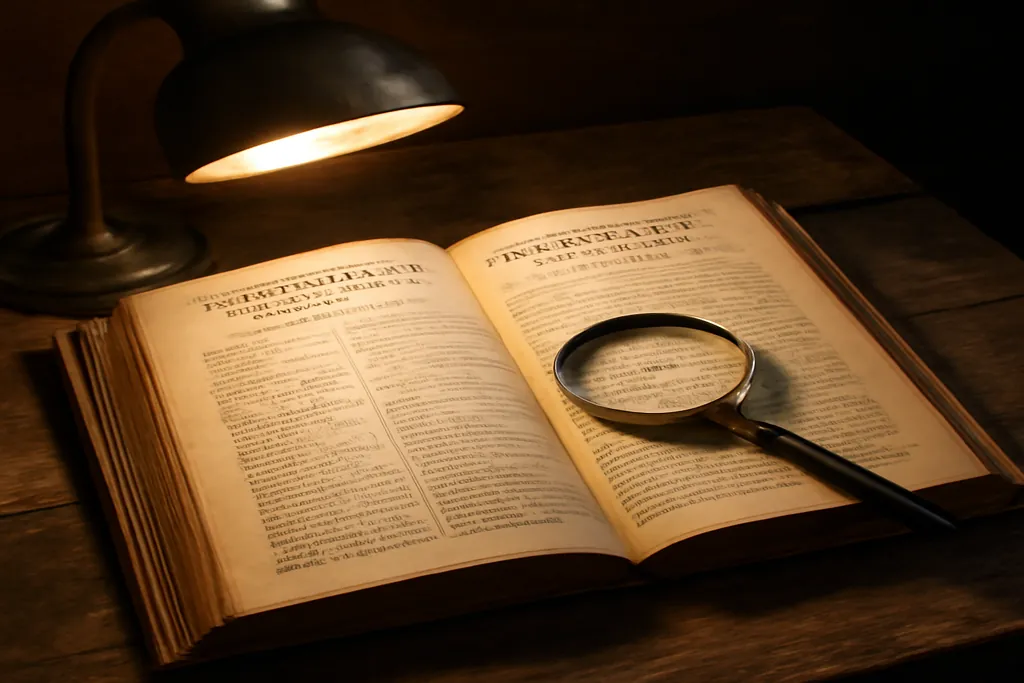 Dictionnaire russe-francais bilingue ouvert avec loupe