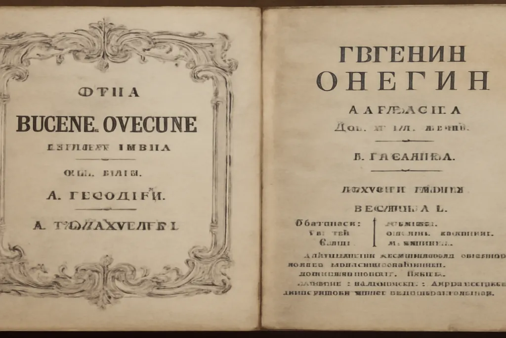 Programme et livret d'Eugene Oneguine en francais et russe